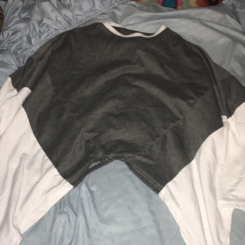 High Low Color Block Long Sleeve Tee